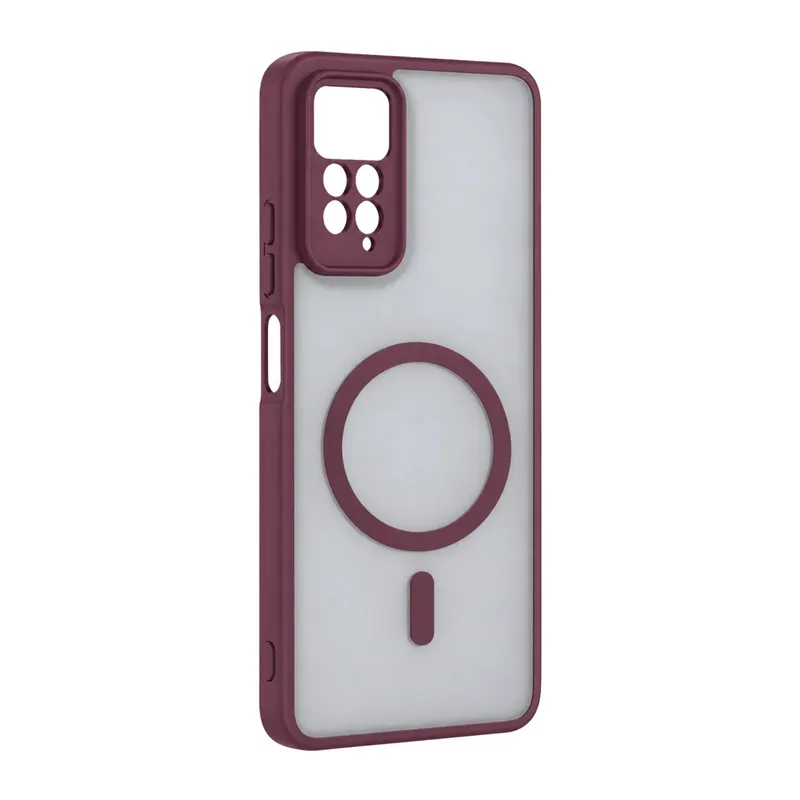 Redmi Note 11 Pro Loji Magsafe Kapak - Bordo