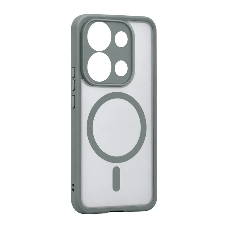 Redmi Note 13 Pro 4G Loji Magsafe Kapak - Gri