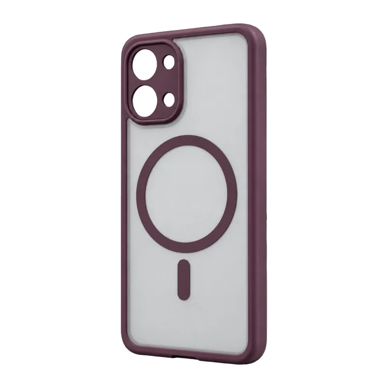Redmi 15C 5G Loji Magsafe Kapak - Bordo
