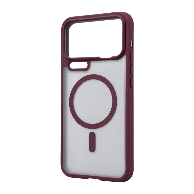 Mi 17 Pro Max Loji Magsafe Kapak - Bordo