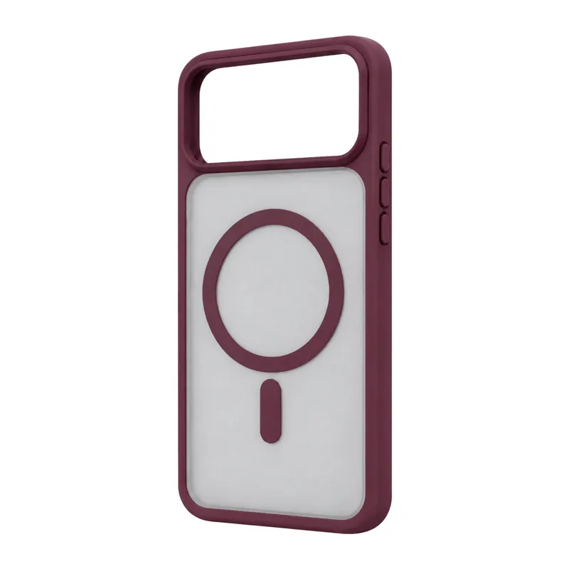 iPhone 18 Pro Max Loji Magsafe Kapak - Bordo