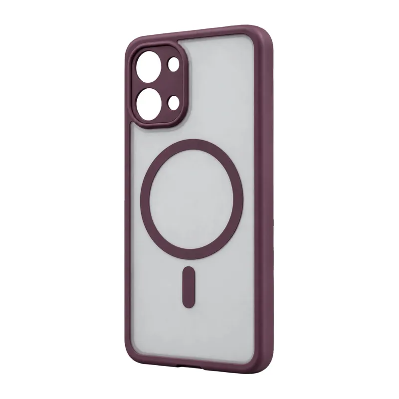 Poco X8 Pro Max Loji Magsafe Kapak - Bordo