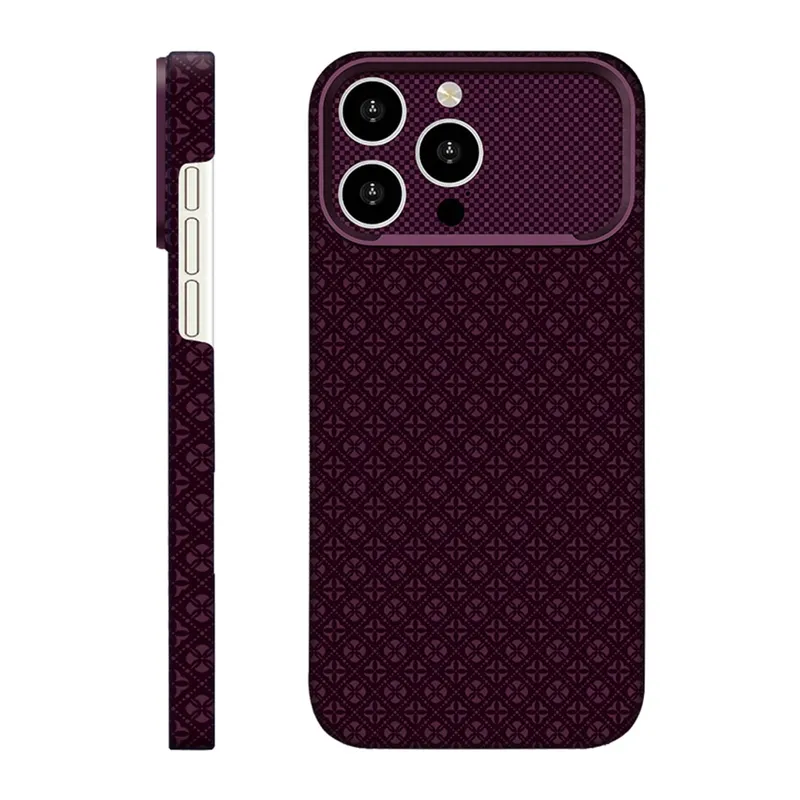 iPhone 14 Pro Deluxe Lensli Magsafe Kapak - Bordo