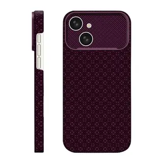 iPhone 15 Deluxe Lensli Magsafe Kapak - Bordo