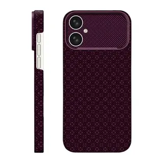 iPhone 16 Deluxe Lensli Magsafe Kapak - Bordo