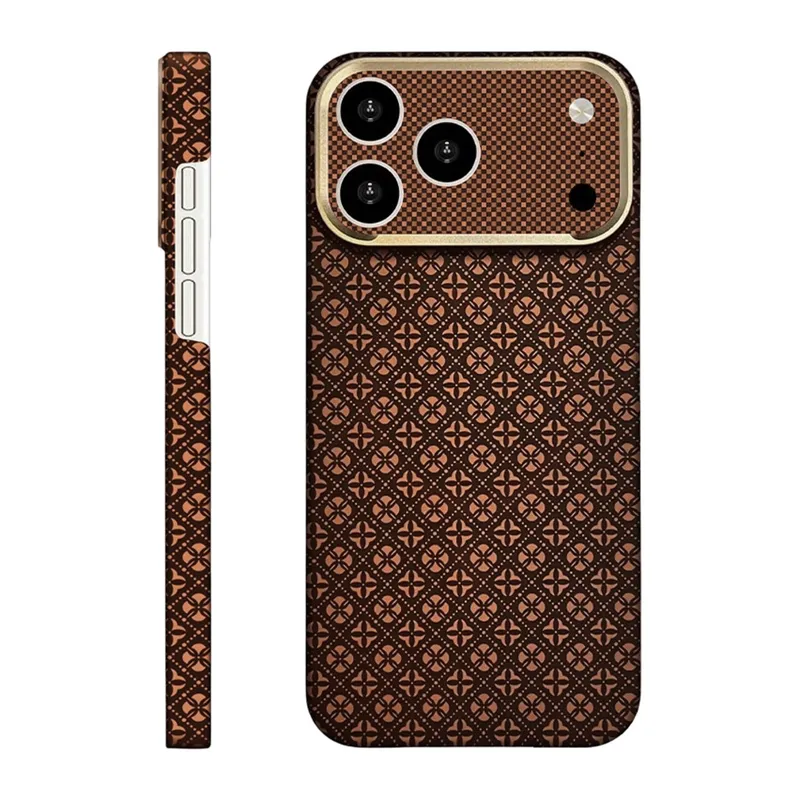 iPhone 18 Pro/17 Pro Deluxe Lensli Magsafe Kapak - Kahverengi