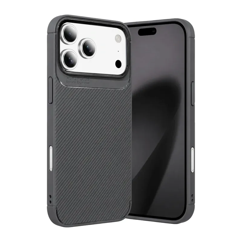 iPhone 18 Pro Auto Focus Karbon Kapak - Gri