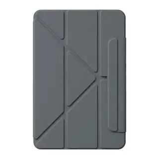 iPad 2025 10.9 10.Nesil (A16) Edz Manyetik Standlı Tablet Kılıfı - Koyu Gri