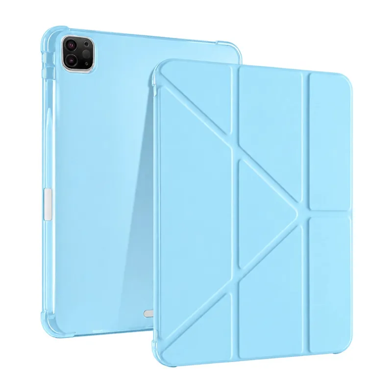 iPad Air 13 (2024) Kılıf Kalemlikli Mars Tablet Kılıfı - Mavi