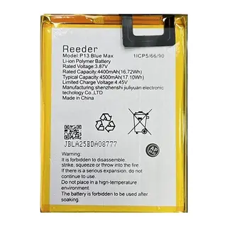 Reeder P13 Blue Max Uyumlu Batarya Pil