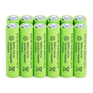 800 Mah 1.2v Aaa Ni-cd Şarj Edilebilir Pil 12 Adet