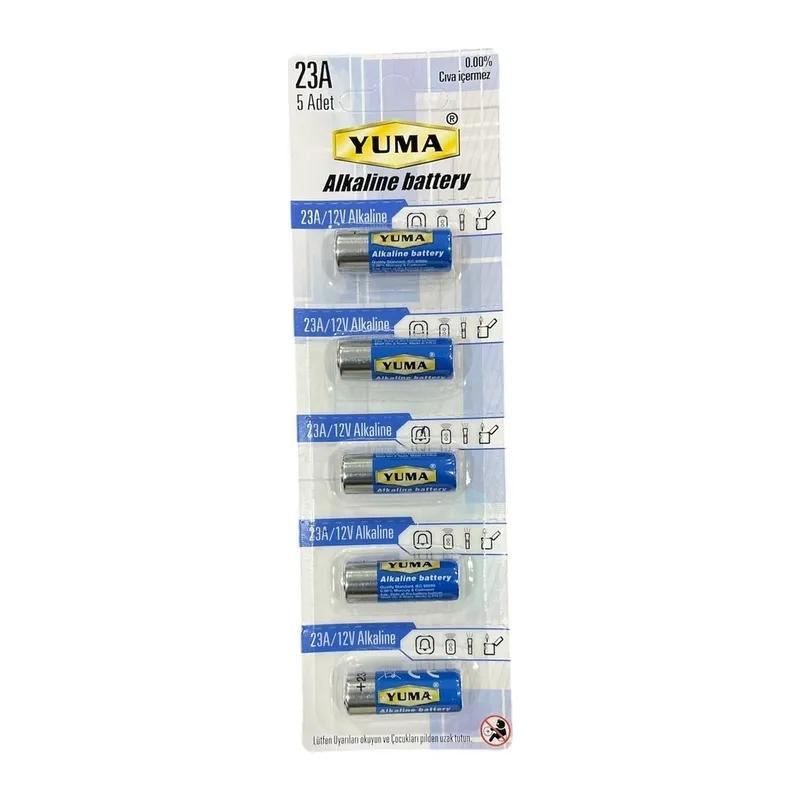 Yuma 23a Mn23 V23a V23ga 12 Volt Alkalin Pil 5’li Paket