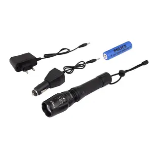 Ps-46 Xml-t6 Led El Feneri İle 500 Metreye Kadar Aydınlatma Sağlayın 5 Modlu Çalışma, 18650 Pil Ve Kalem Pil Desteği, Araç Ve Duvar Şarj Cihazıyla Eksiksiz Set. Hemen İnceleyin