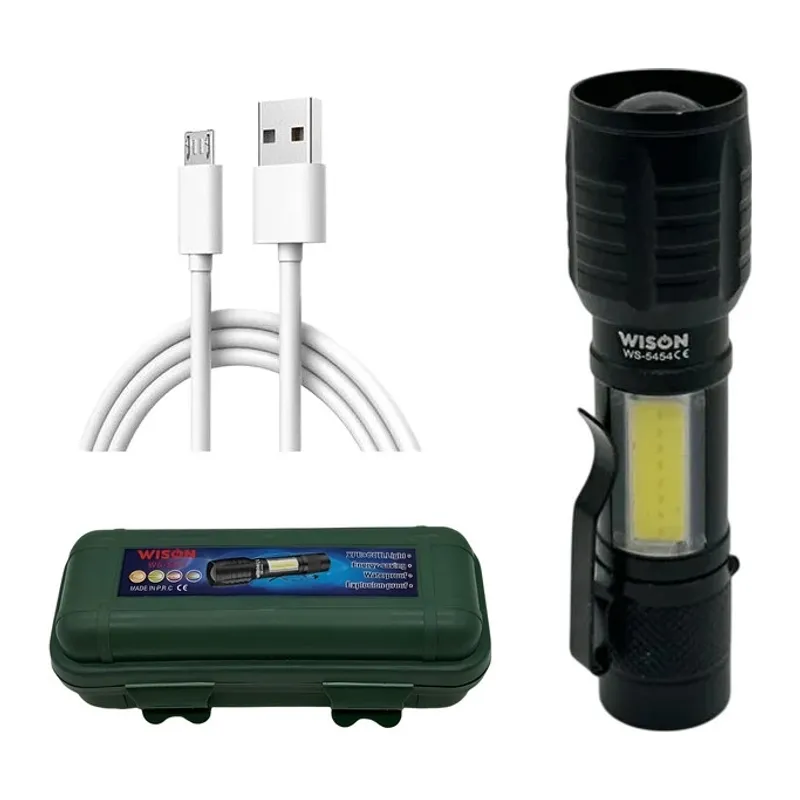 Wison Ws-5454 Cob Led Usb Şarjlı Mini El Feneri