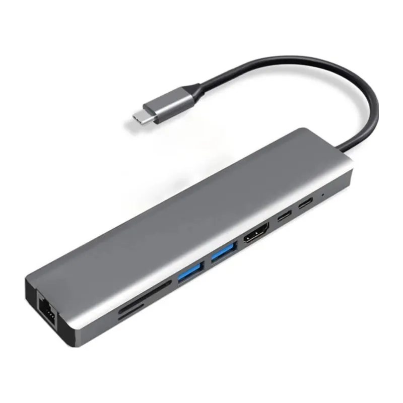 Type-c To Hdtv Multifunction Adapter 8 Port Kablo