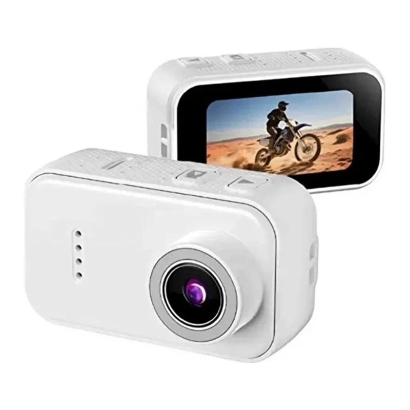 F2 2k 1080p Parmak Kamera 130° Geniş Açı Ips Ekranlı 25g Mini Taşınabilir Cep Kamerası Beyaz