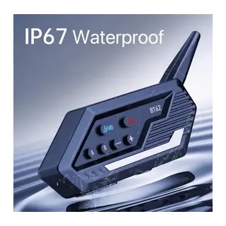 Bt62 Motosiklet Kask Kulaklığı Bluetooth Intercom 2 Intercom Bağlantılı