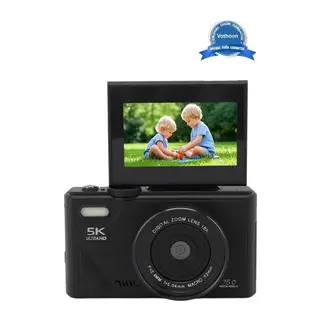 5k 75mp Hd Dijital Kamera 18x Dijital Zoom, Flaşlı,3.0 İnç Ekranlı Fotoğraf Makinesi