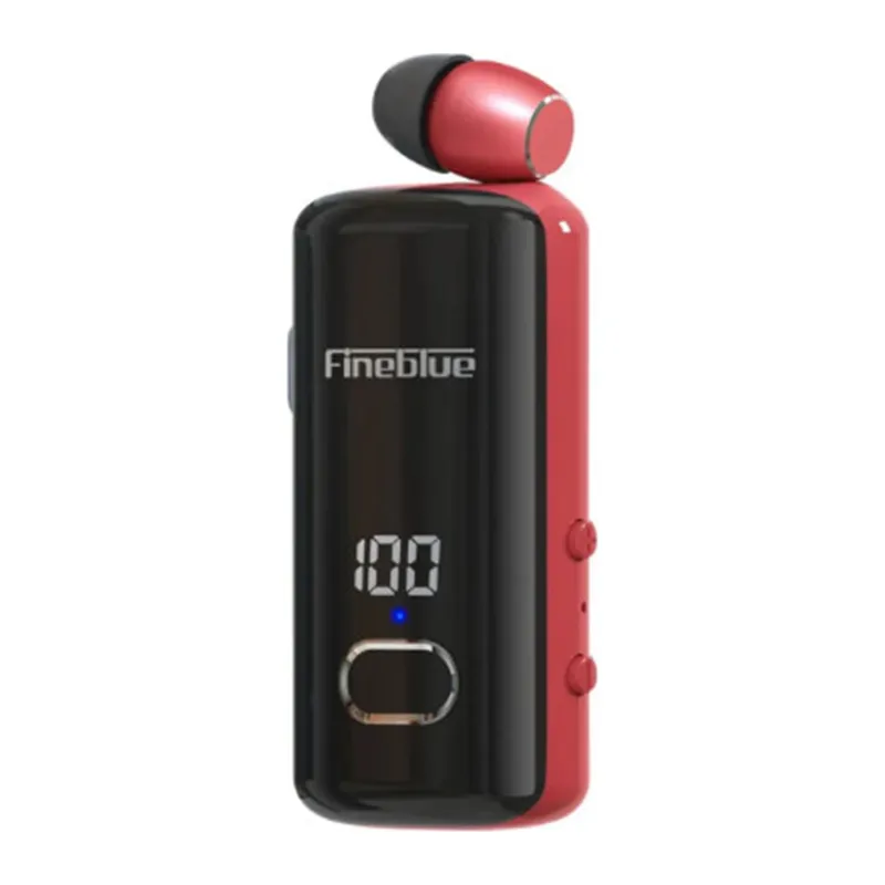 Fineblue F580 Dijital Göstergeli Makaralı Titreşimli Bluetooth Kulaklık Kırmızı