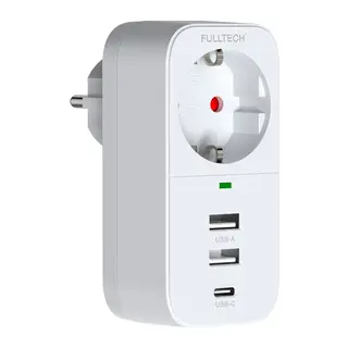 Vothoon 2.4a Çıkışlı 2xusb 1xtype-c Tekli Priz Ftr-17