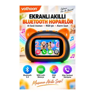 Tf39 Pro Yapay Zekalı Bluetooth Hoparlör – Renkli Ekran, Rgb Işık, Alarm Ve Saat