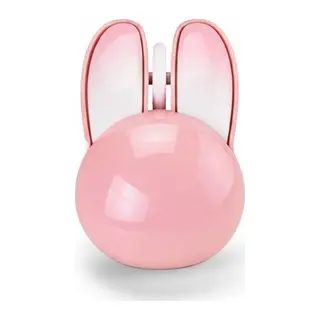 Tavşan Figürlü Kablosuz Mouse Pil Dahil Etiket Hediyeli Pembe
