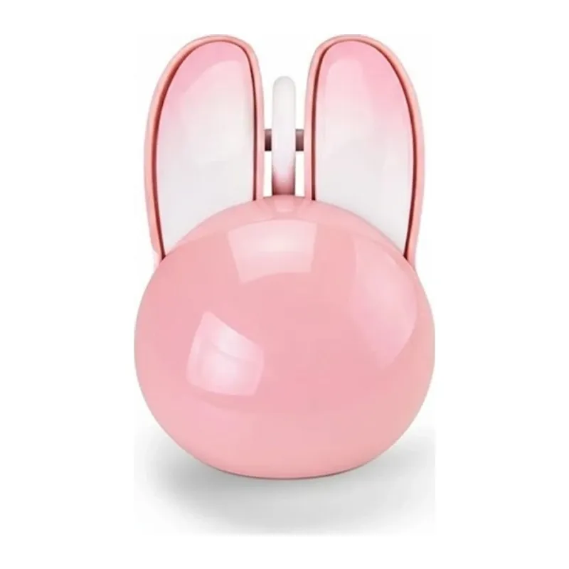 Tavşan Figürlü Kablosuz Mouse Pil Dahil Etiket Hediyeli Pembe