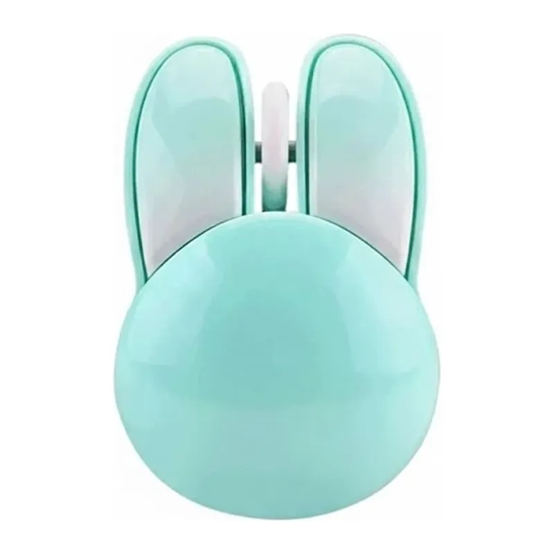 Tavşan Figürlü Kablosuz Mouse Pil Dahil Etiket Hediyeli Mavi