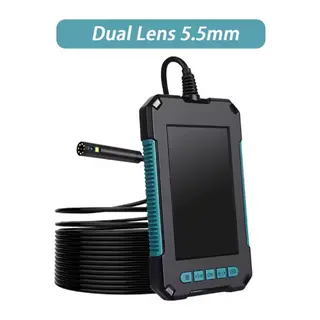 Ekranlı Çift Kameralı 10 Mt Hafıza Kart Destekli Sert Kablo Yılan Endoskop Kamera 5.5 Mm 4.3 Inc