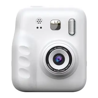 Dijital Fotoğraf Çıkaran Video Kaydedici Taşınabilir Anında Baskı Çıkaran Çocuk Kamerası Beyaz
