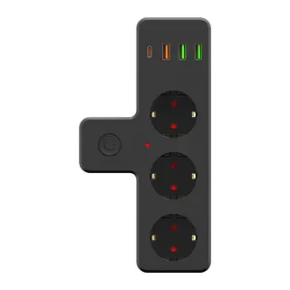 Ftr-12 Termal Akım Korumalı Isıya Dayanıklı 3’lü Priz 3x Usb 1x Type-c