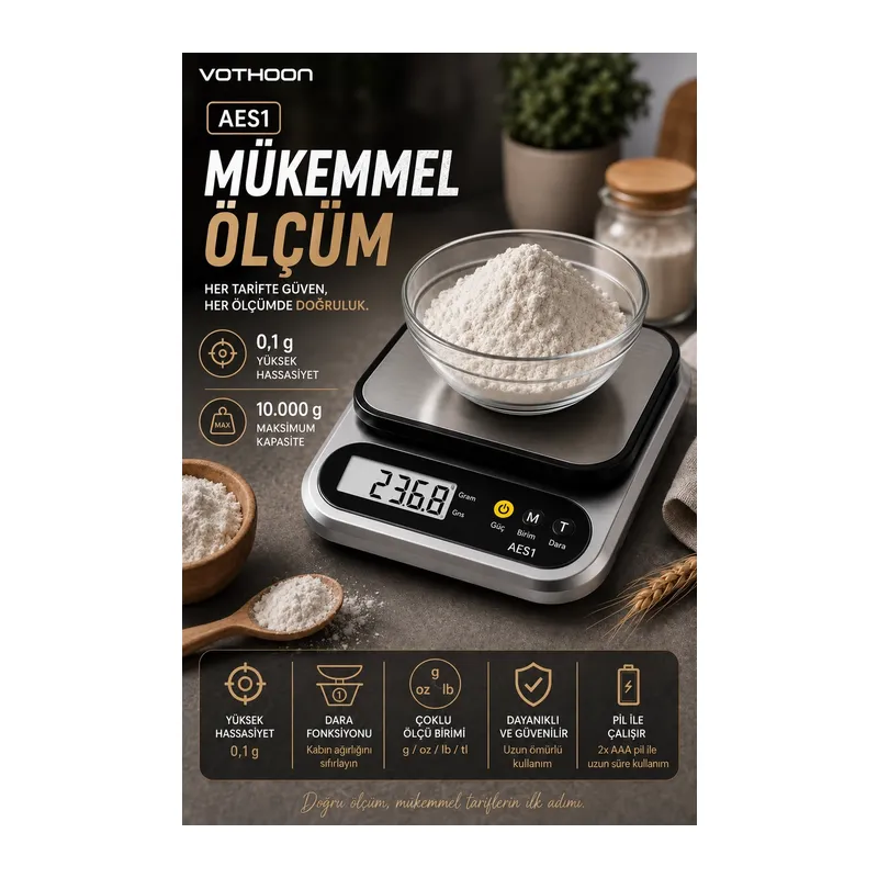 Dijital Mutfak Ve Kahve Tartısı Hassas Gram Terazisi Paslanmaz Çelik Lcd Ekran Çoklu Ölçüm G/oz 10 Kg Kapasite