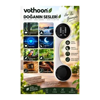 Taşınabilir Rahatlatıcı Uyku Ve Doğa Sesleri Cihazı – Yağmur, Dalga, Ninni Ve Doğal Sesler Beyaz