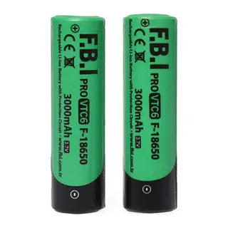 F.b.ı Vtc6 18650 3.7v 3000mah 30a Li-ion Şarjlı Pil + Pil Taşıma Kutusu 2'li Set
