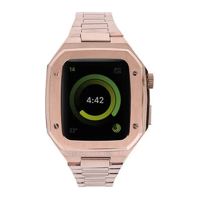 Watch 44mm Metal Petek Kasalı Kordon - Rose Gold
