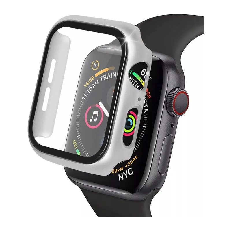Watch 40mm Camlı Kasa Ekran Koruyucu - Gümüş