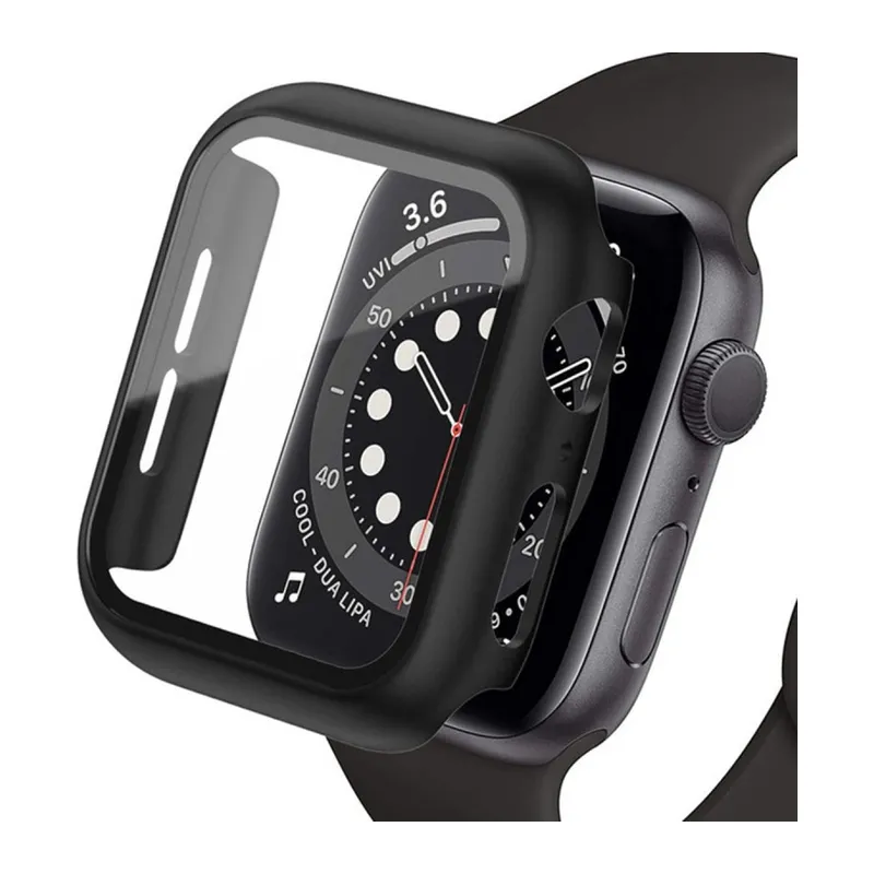 Watch Ultra 49mm Camlı Kasa Ekran Koruyucu - Siyah