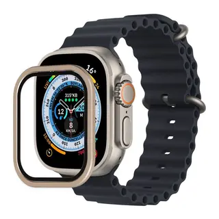 Watch Ultra 49mm Alüminyum Kasa Cam Ekran Koruyucu - Gold
