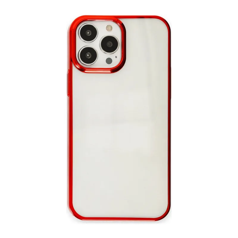 İphone 13 Pro Max Kılıf Element Silikon - Kırmızı