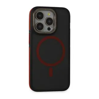 Joko İphone 15 Pro Rocky Magsafe Kapak - Siyah-kırmızı