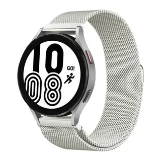 Galaxy Watch 4 Metal Mıknatıslı Kordon - Gümüş