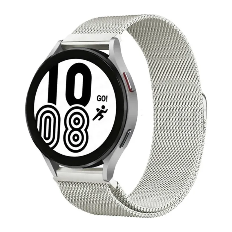 Galaxy Watch 4 Metal Mıknatıslı Kordon - Gümüş