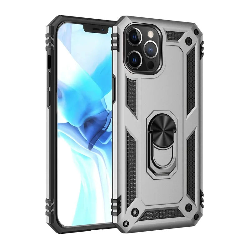 İphone 12 Pro Max Kılıf Sofya Yüzüklü Silikon Kapak - Gümüş