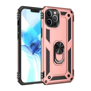 İphone 12 Pro Max Kılıf Sofya Yüzüklü Silikon Kapak - Rose