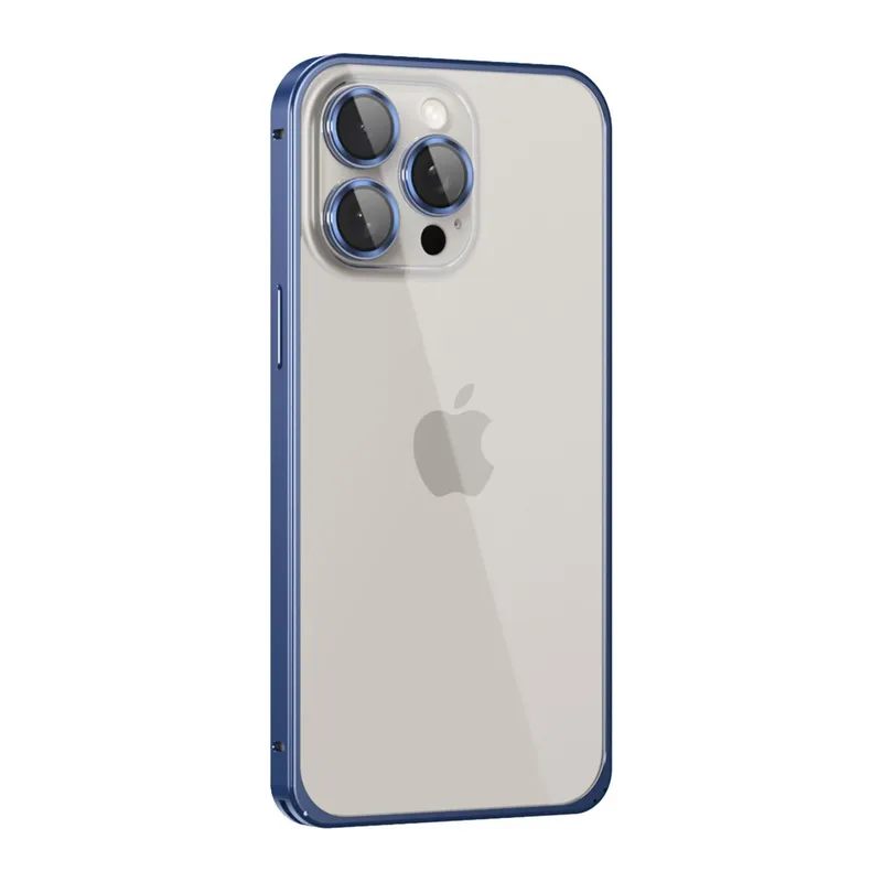 Joko İphone 15 Pro Max Metal Bumper Mat Kapak - Lacivert