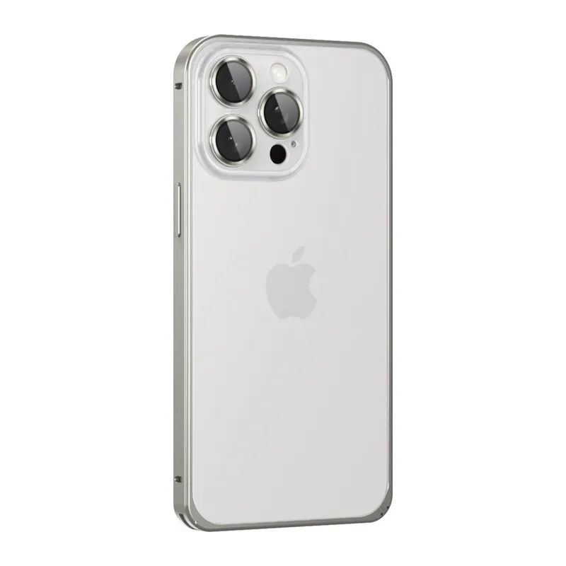 Joko İphone 15 Pro Max Metal Bumper Mat Kapak - Gri