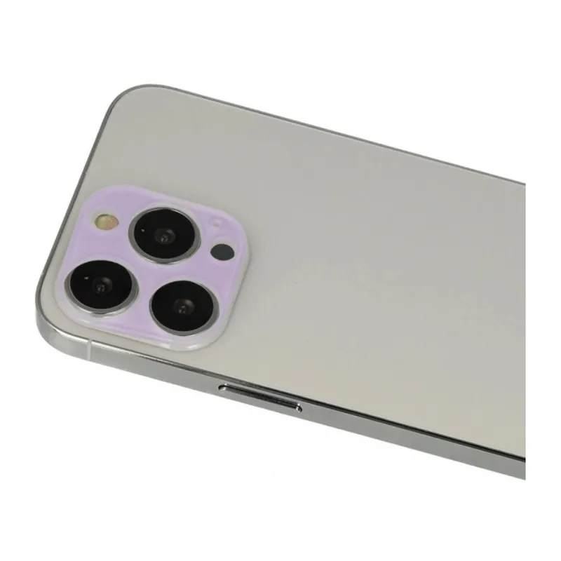 İphone 13 Pro Max Rainbow Kamera Lens Koruma Cam - Mor