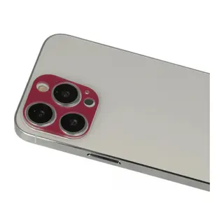 İphone 13 Pro Max Rainbow Kamera Lens Koruma Cam - Koyu Kırmızı