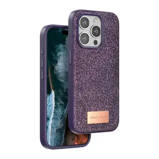 Onegif İphone 15 Pro Max Bright Simli Kapak - Derin Mor