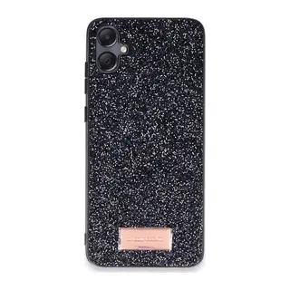 Onegif Galaxy A05 Bright Simli Kapak - Siyah